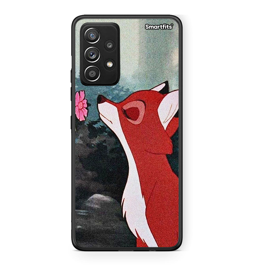 Samsung Galaxy A52 Tod And Vixey Love 2 θήκη από τη Smartfits με σχέδιο στο πίσω μέρος και μαύρο περίβλημα | Smartphone case with colorful back and black bezels by Smartfits