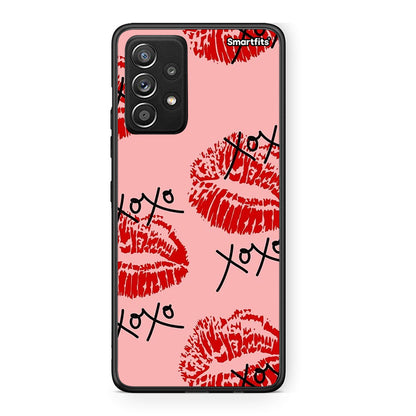 Samsung Galaxy A52 XOXO Lips θήκη από τη Smartfits με σχέδιο στο πίσω μέρος και μαύρο περίβλημα | Smartphone case with colorful back and black bezels by Smartfits