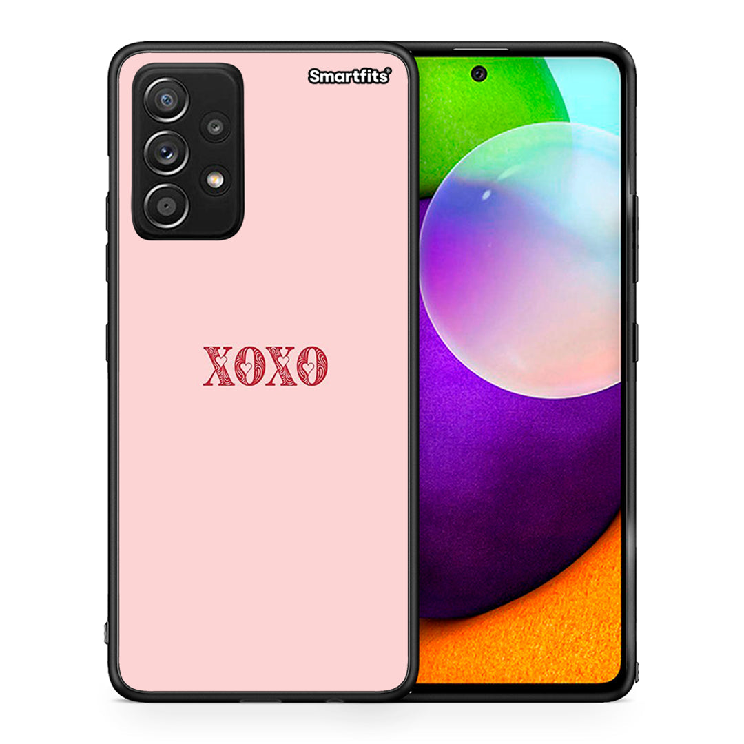 Θήκη Samsung Galaxy A52 XOXO Love από τη Smartfits με σχέδιο στο πίσω μέρος και μαύρο περίβλημα | Samsung Galaxy A52 XOXO Love case with colorful back and black bezels