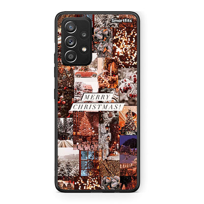 Samsung Galaxy A52 Xmas Collage θήκη από τη Smartfits με σχέδιο στο πίσω μέρος και μαύρο περίβλημα | Smartphone case with colorful back and black bezels by Smartfits