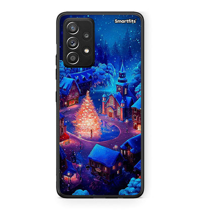 Samsung Galaxy A52 Xmas Village θήκη από τη Smartfits με σχέδιο στο πίσω μέρος και μαύρο περίβλημα | Smartphone case with colorful back and black bezels by Smartfits