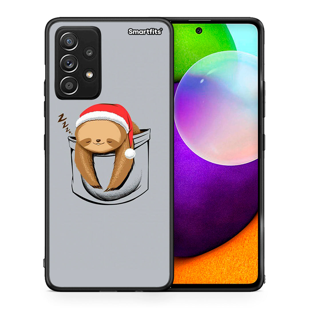 Θήκη Samsung Galaxy A52 Xmas Zzzz από τη Smartfits με σχέδιο στο πίσω μέρος και μαύρο περίβλημα | Samsung Galaxy A52 Xmas Zzzz case with colorful back and black bezels