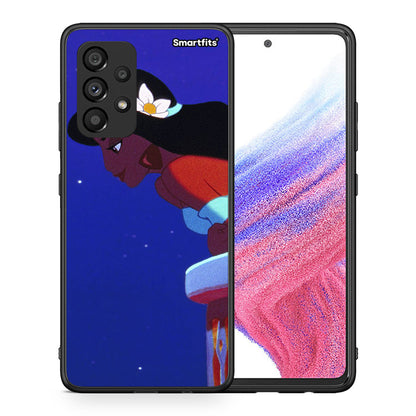 Θήκη Samsung A53 5G Alladin And Jasmine Love 2 από τη Smartfits με σχέδιο στο πίσω μέρος και μαύρο περίβλημα | Samsung A53 5G Alladin And Jasmine Love 2 case with colorful back and black bezels