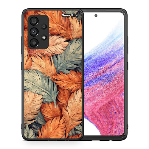 Θήκη Samsung A53 5G Autumn Leaves από τη Smartfits με σχέδιο στο πίσω μέρος και μαύρο περίβλημα | Samsung A53 5G Autumn Leaves case with colorful back and black bezels