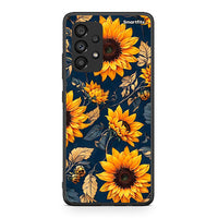 Thumbnail for Samsung A53 5G Autumn Sunflowers Θήκη από τη Smartfits με σχέδιο στο πίσω μέρος και μαύρο περίβλημα | Smartphone case with colorful back and black bezels by Smartfits