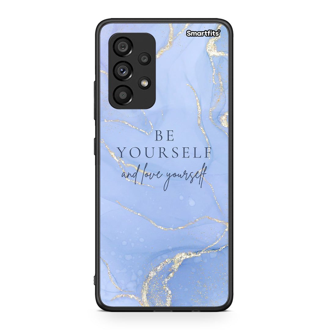 Samsung A53 5G Be Yourself θήκη από τη Smartfits με σχέδιο στο πίσω μέρος και μαύρο περίβλημα | Smartphone case with colorful back and black bezels by Smartfits