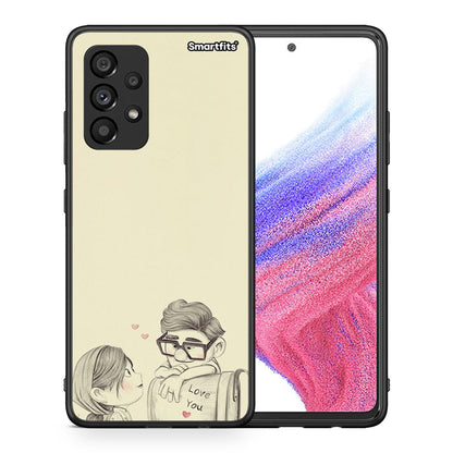 Θήκη Samsung A53 5G Carl And Ellie από τη Smartfits με σχέδιο στο πίσω μέρος και μαύρο περίβλημα | Samsung A53 5G Carl And Ellie case with colorful back and black bezels