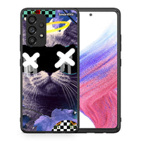 Thumbnail for Θήκη Samsung A53 5G Cat Collage από τη Smartfits με σχέδιο στο πίσω μέρος και μαύρο περίβλημα | Samsung A53 5G Cat Collage case with colorful back and black bezels