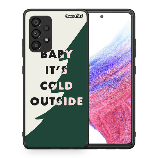 Θήκη Samsung A53 5G Cold Outside από τη Smartfits με σχέδιο στο πίσω μέρος και μαύρο περίβλημα | Samsung A53 5G Cold Outside case with colorful back and black bezels