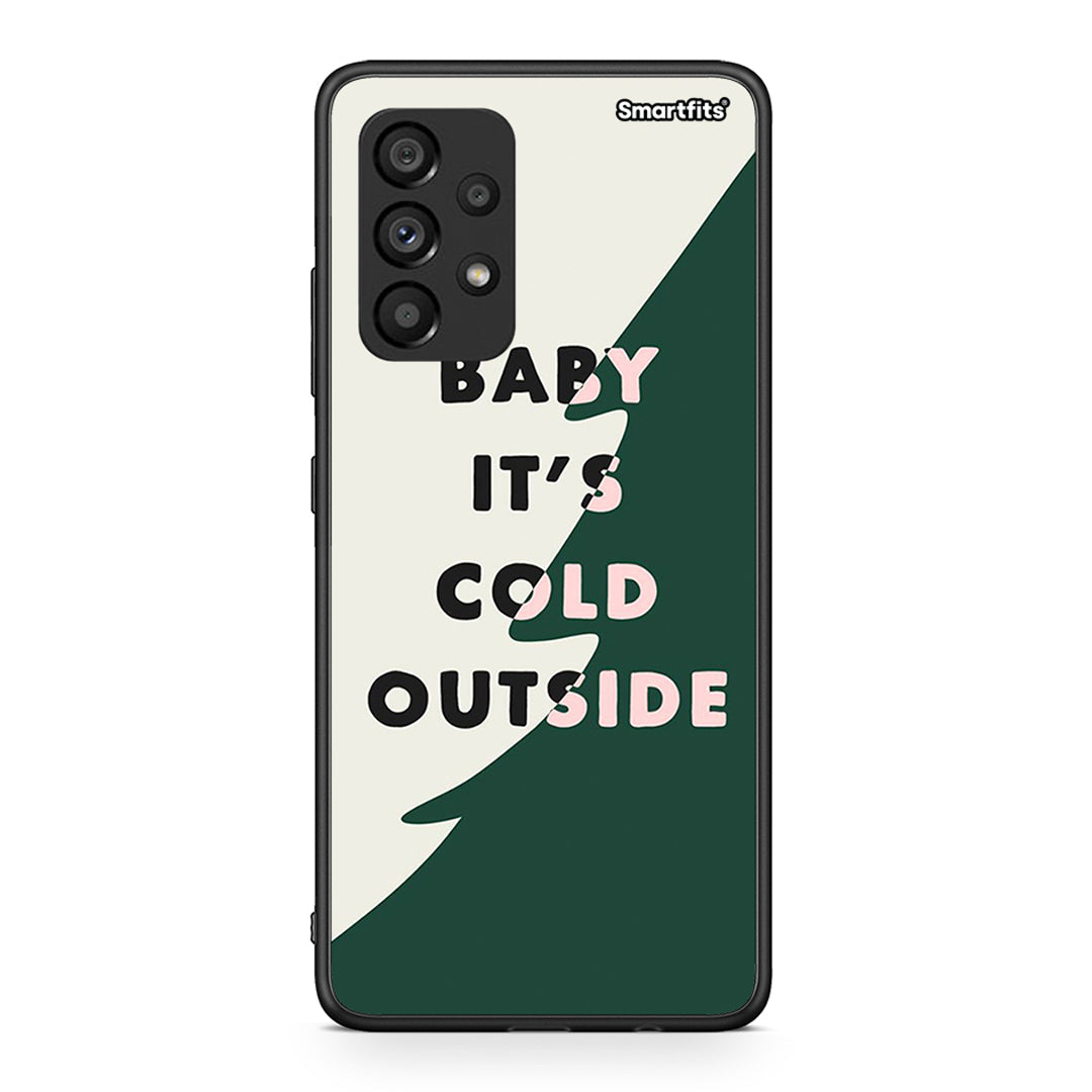 Samsung A53 5G Cold Outside θήκη από τη Smartfits με σχέδιο στο πίσω μέρος και μαύρο περίβλημα | Smartphone case with colorful back and black bezels by Smartfits