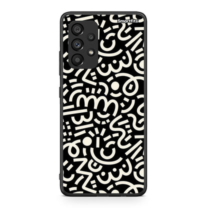 Samsung A53 5G Doodle Art Θήκη από τη Smartfits με σχέδιο στο πίσω μέρος και μαύρο περίβλημα | Smartphone case with colorful back and black bezels by Smartfits