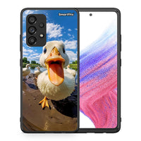 Thumbnail for Θήκη Samsung A53 5G Duck Face από τη Smartfits με σχέδιο στο πίσω μέρος και μαύρο περίβλημα | Samsung A53 5G Duck Face case with colorful back and black bezels
