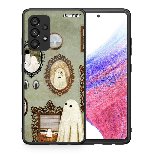 Θήκη Samsung A53 5G Halloween Ghost Season από τη Smartfits με σχέδιο στο πίσω μέρος και μαύρο περίβλημα | Samsung A53 5G Halloween Ghost Season case with colorful back and black bezels