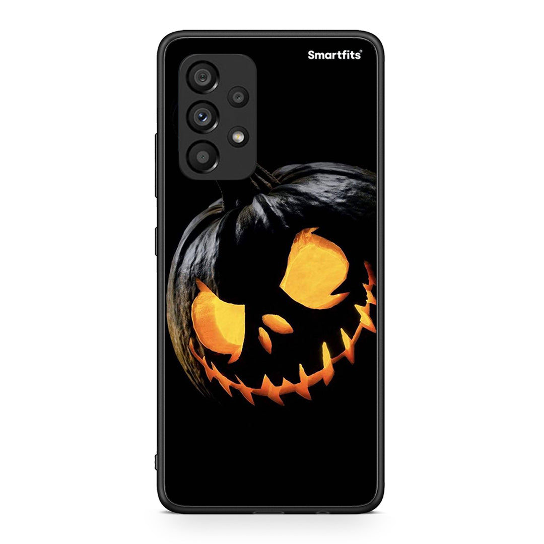 Samsung A53 5G Halloween Scary Pumpkin Θήκη από τη Smartfits με σχέδιο στο πίσω μέρος και μαύρο περίβλημα | Smartphone case with colorful back and black bezels by Smartfits