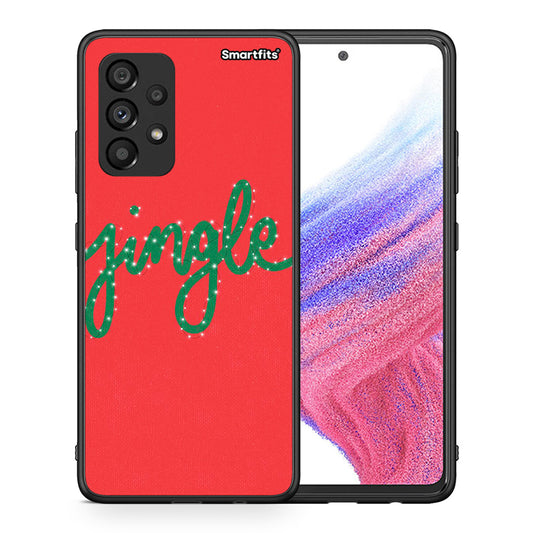 Θήκη Samsung A53 5G Jingle Xmas από τη Smartfits με σχέδιο στο πίσω μέρος και μαύρο περίβλημα | Samsung A53 5G Jingle Xmas case with colorful back and black bezels