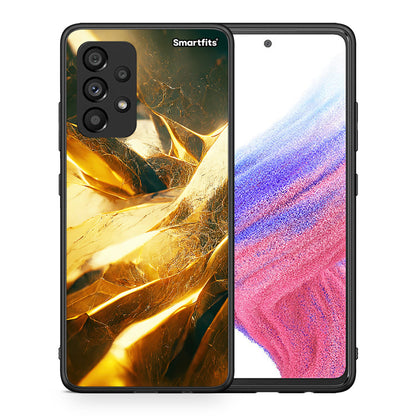 Θήκη Samsung A53 5G Real Gold από τη Smartfits με σχέδιο στο πίσω μέρος και μαύρο περίβλημα | Samsung A53 5G Real Gold case with colorful back and black bezels