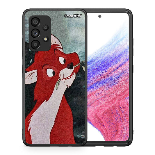 Θήκη Samsung A53 5G Tod And Vixey Love 1 από τη Smartfits με σχέδιο στο πίσω μέρος και μαύρο περίβλημα | Samsung A53 5G Tod And Vixey Love 1 case with colorful back and black bezels