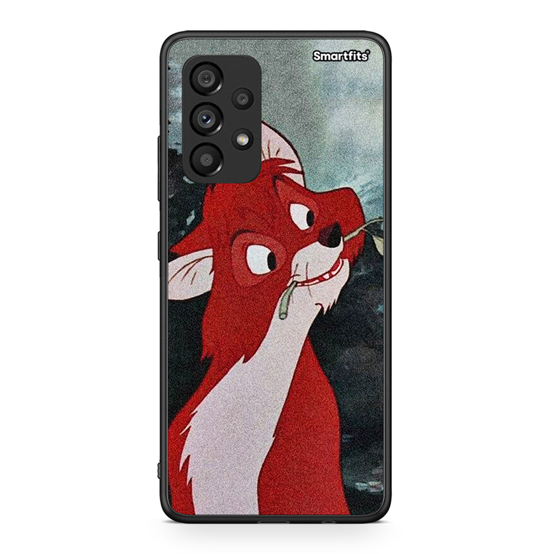 Samsung A53 5G Tod And Vixey Love 1 θήκη από τη Smartfits με σχέδιο στο πίσω μέρος και μαύρο περίβλημα | Smartphone case with colorful back and black bezels by Smartfits