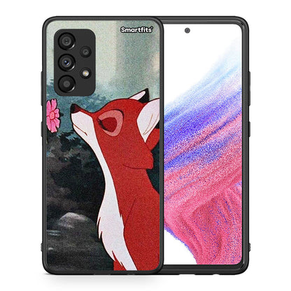 Θήκη Samsung A53 5G Tod And Vixey Love 2 από τη Smartfits με σχέδιο στο πίσω μέρος και μαύρο περίβλημα | Samsung A53 5G Tod And Vixey Love 2 case with colorful back and black bezels