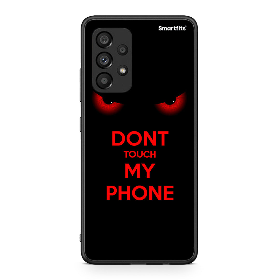 Samsung A53 5G Touch My Phone Θήκη από τη Smartfits με σχέδιο στο πίσω μέρος και μαύρο περίβλημα | Smartphone case with colorful back and black bezels by Smartfits