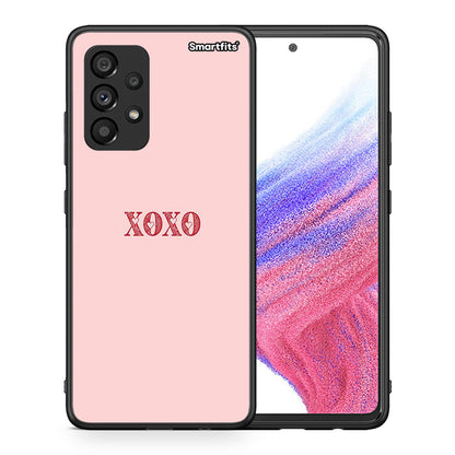 Θήκη Samsung A53 5G XOXO Love από τη Smartfits με σχέδιο στο πίσω μέρος και μαύρο περίβλημα | Samsung A53 5G XOXO Love case with colorful back and black bezels