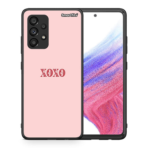 Θήκη Samsung A53 5G XOXO Love από τη Smartfits με σχέδιο στο πίσω μέρος και μαύρο περίβλημα | Samsung A53 5G XOXO Love case with colorful back and black bezels