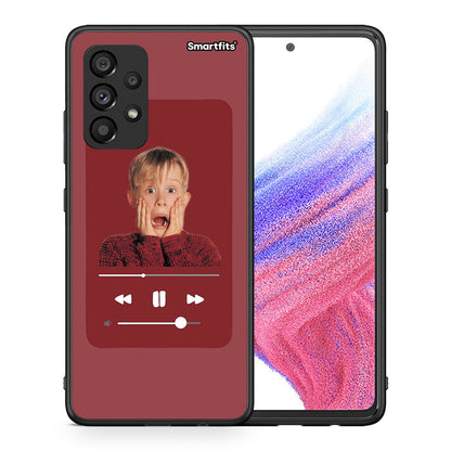 Θήκη Samsung A53 5G Xmas Alone Music από τη Smartfits με σχέδιο στο πίσω μέρος και μαύρο περίβλημα | Samsung A53 5G Xmas Alone Music case with colorful back and black bezels