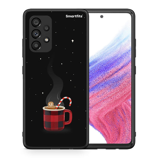 Θήκη Samsung A53 5G Xmas Bathing από τη Smartfits με σχέδιο στο πίσω μέρος και μαύρο περίβλημα | Samsung A53 5G Xmas Bathing case with colorful back and black bezels