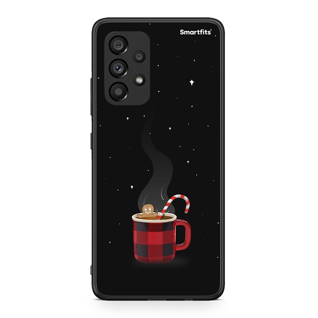 Samsung A53 5G Xmas Bathing θήκη από τη Smartfits με σχέδιο στο πίσω μέρος και μαύρο περίβλημα | Smartphone case with colorful back and black bezels by Smartfits
