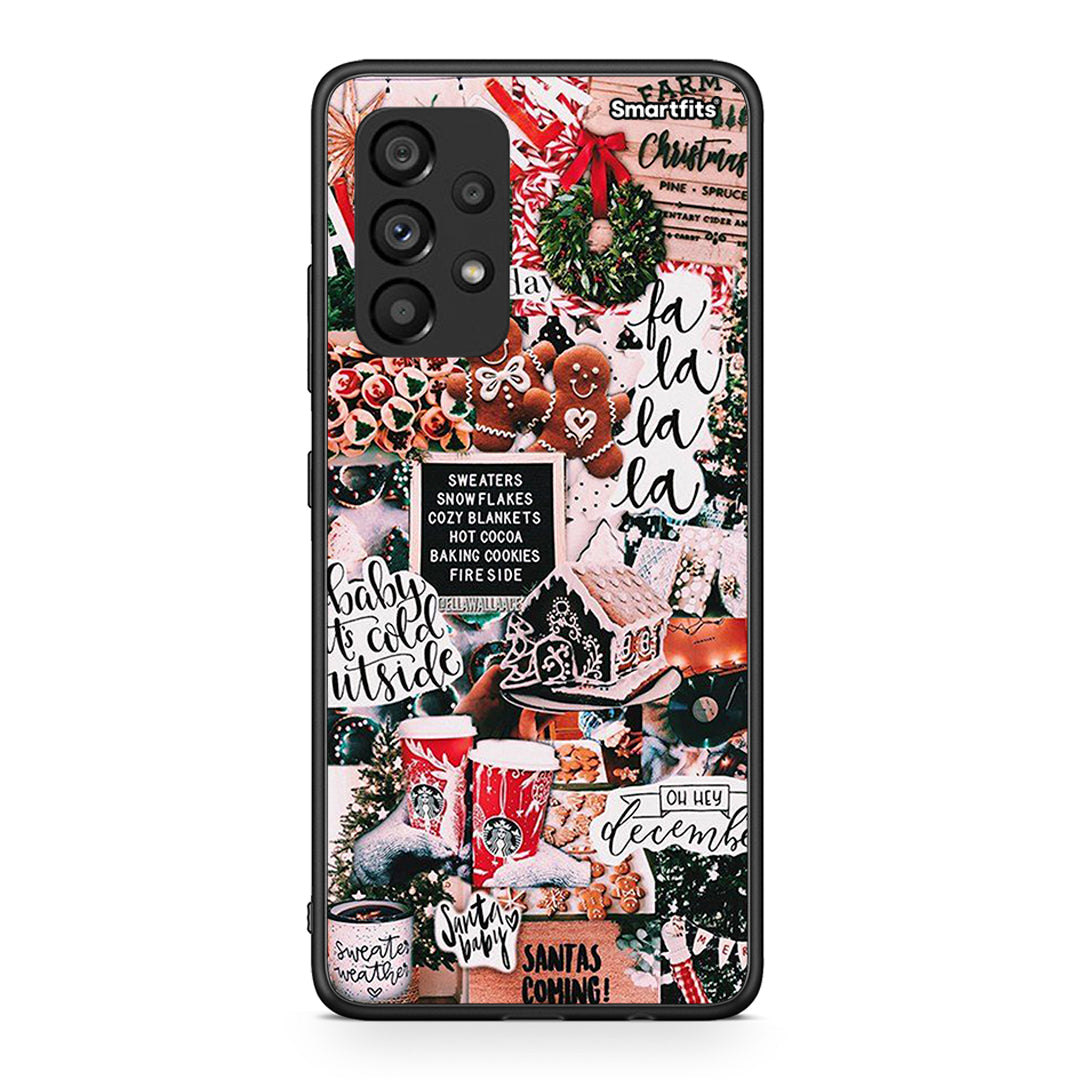 Samsung A53 5G Xmas Habbits θήκη από τη Smartfits με σχέδιο στο πίσω μέρος και μαύρο περίβλημα | Smartphone case with colorful back and black bezels by Smartfits