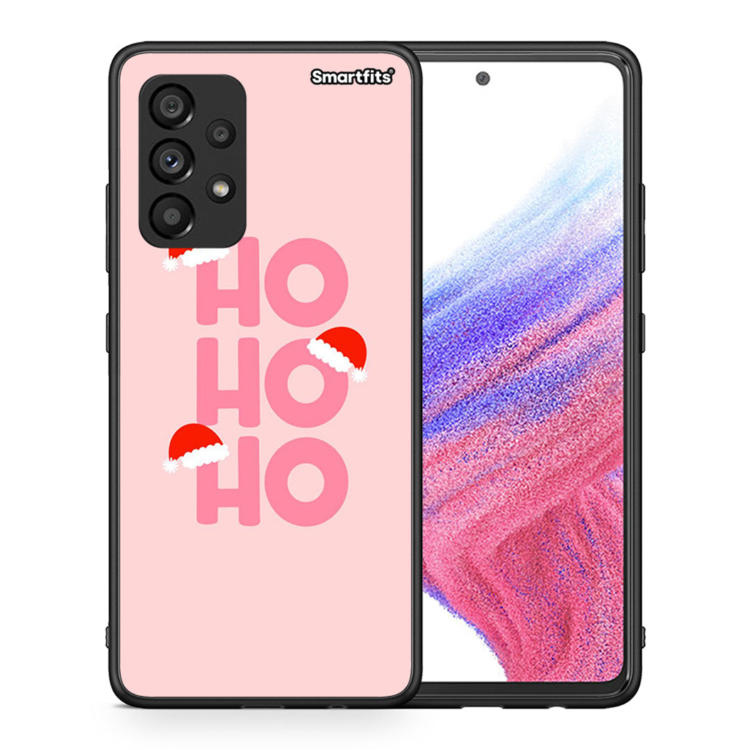 Θήκη Samsung A53 5G Xmas Ho Ho Ho από τη Smartfits με σχέδιο στο πίσω μέρος και μαύρο περίβλημα | Samsung A53 5G Xmas Ho Ho Ho case with colorful back and black bezels