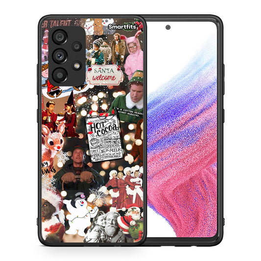 Θήκη Samsung A53 5G Xmas Movies από τη Smartfits με σχέδιο στο πίσω μέρος και μαύρο περίβλημα | Samsung A53 5G Xmas Movies case with colorful back and black bezels