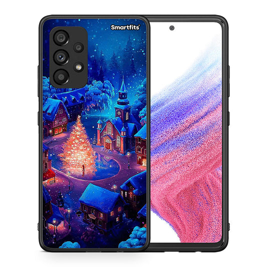 Θήκη Samsung A53 5G Xmas Village από τη Smartfits με σχέδιο στο πίσω μέρος και μαύρο περίβλημα | Samsung A53 5G Xmas Village case with colorful back and black bezels