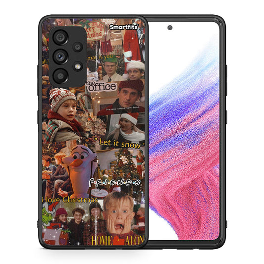 Θήκη Samsung A53 5G Xmas Wishes από τη Smartfits με σχέδιο στο πίσω μέρος και μαύρο περίβλημα | Samsung A53 5G Xmas Wishes case with colorful back and black bezels