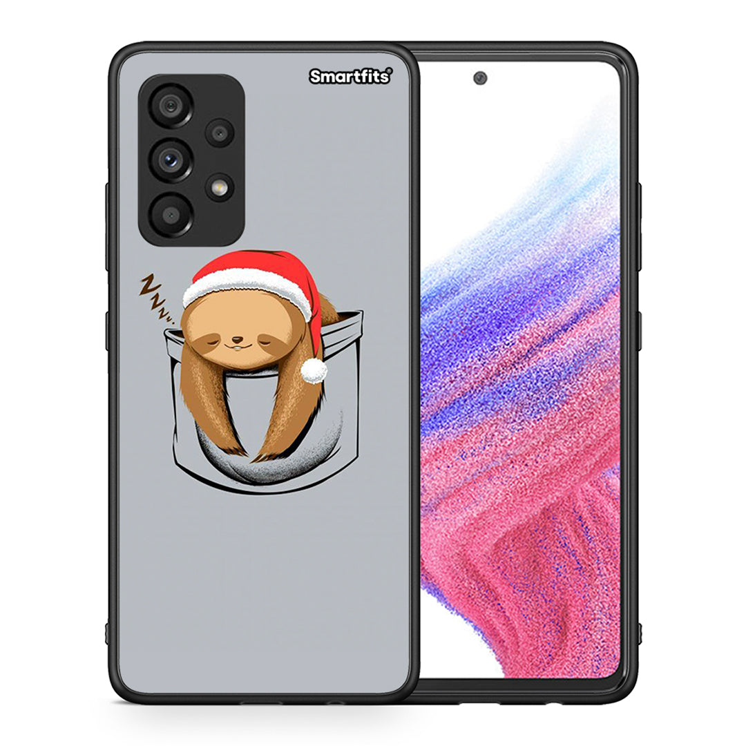 Θήκη Samsung A53 5G Xmas Zzzz από τη Smartfits με σχέδιο στο πίσω μέρος και μαύρο περίβλημα | Samsung A53 5G Xmas Zzzz case with colorful back and black bezels