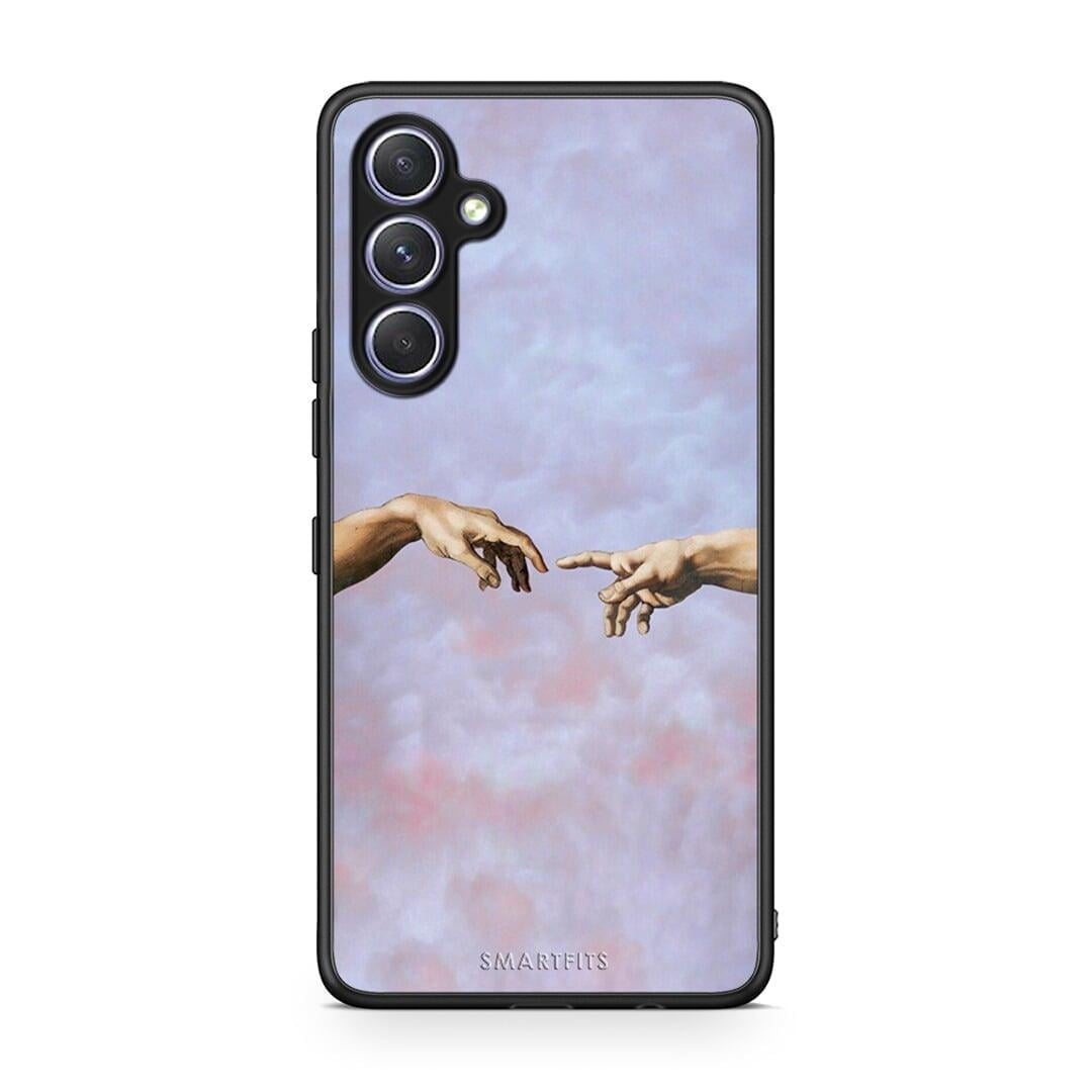 Θήκη Samsung Galaxy A54 Adam Hand από τη Smartfits με σχέδιο στο πίσω μέρος και μαύρο περίβλημα | Samsung Galaxy A54 Adam Hand Case with Colorful Back and Black Bezels