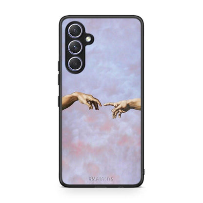 Θήκη Samsung Galaxy A54 Adam Hand από τη Smartfits με σχέδιο στο πίσω μέρος και μαύρο περίβλημα | Samsung Galaxy A54 Adam Hand Case with Colorful Back and Black Bezels