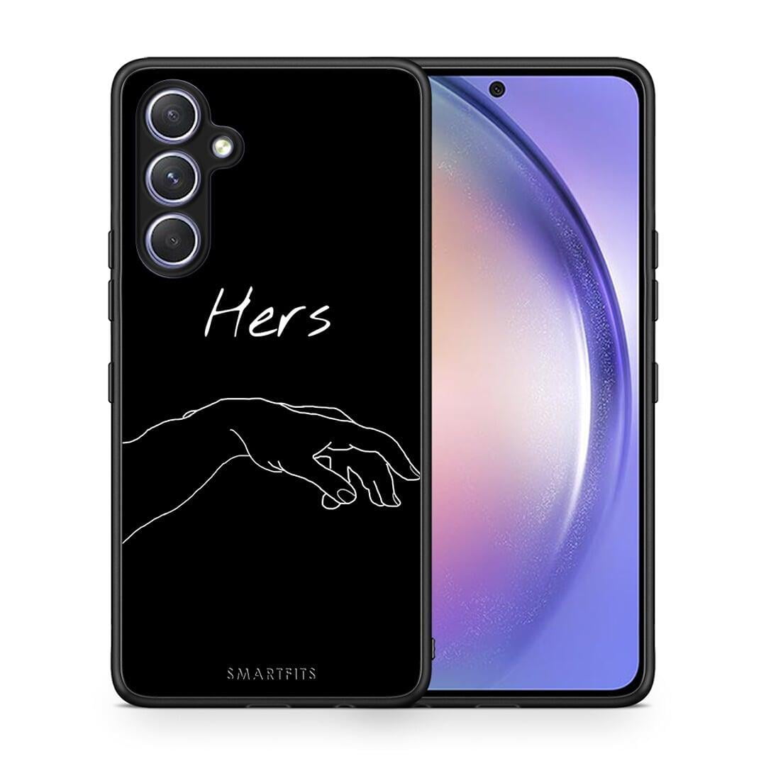 Θήκη Samsung Galaxy A54 Aesthetic Love 1 από τη Smartfits με σχέδιο στο πίσω μέρος και μαύρο περίβλημα | Samsung Galaxy A54 Aesthetic Love 1 Case with Colorful Back and Black Bezels