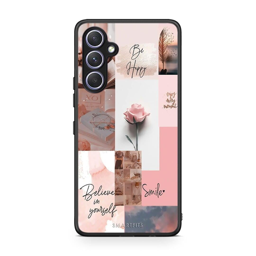 Θήκη Samsung Galaxy A54 Aesthetic Collage από τη Smartfits με σχέδιο στο πίσω μέρος και μαύρο περίβλημα | Samsung Galaxy A54 Aesthetic Collage Case with Colorful Back and Black Bezels