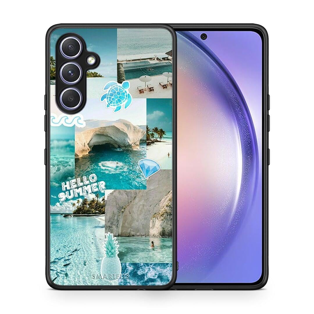 Θήκη Samsung Galaxy A54 Aesthetic Summer από τη Smartfits με σχέδιο στο πίσω μέρος και μαύρο περίβλημα | Samsung Galaxy A54 Aesthetic Summer Case with Colorful Back and Black Bezels