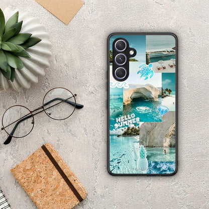 Θήκη Samsung Galaxy A54 Aesthetic Summer από τη Smartfits με σχέδιο στο πίσω μέρος και μαύρο περίβλημα | Samsung Galaxy A54 Aesthetic Summer Case with Colorful Back and Black Bezels