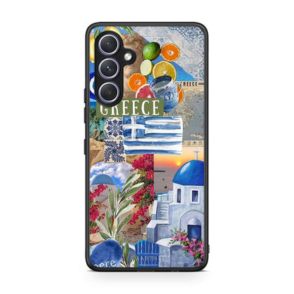 Θήκη Samsung Galaxy A54 All Greek από τη Smartfits με σχέδιο στο πίσω μέρος και μαύρο περίβλημα | Samsung Galaxy A54 All Greek Case with Colorful Back and Black Bezels