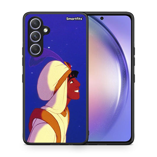 Θήκη Samsung Galaxy A54 Alladin And Jasmine Love 1 από τη Smartfits με σχέδιο στο πίσω μέρος και μαύρο περίβλημα | Samsung Galaxy A54 Alladin And Jasmine Love 1 Case with Colorful Back and Black Bezels