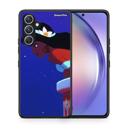 Θήκη Samsung Galaxy A54 Alladin And Jasmine Love 2 από τη Smartfits με σχέδιο στο πίσω μέρος και μαύρο περίβλημα | Samsung Galaxy A54 Alladin And Jasmine Love 2 Case with Colorful Back and Black Bezels