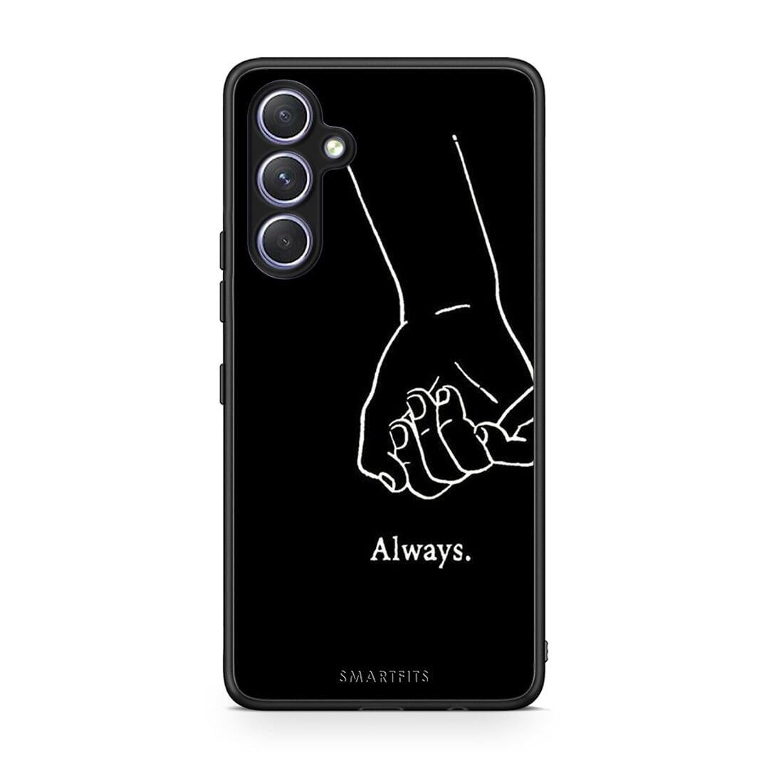 Θήκη Samsung Galaxy A54 Always & Forever 1 από τη Smartfits με σχέδιο στο πίσω μέρος και μαύρο περίβλημα | Samsung Galaxy A54 Always & Forever 1 Case with Colorful Back and Black Bezels