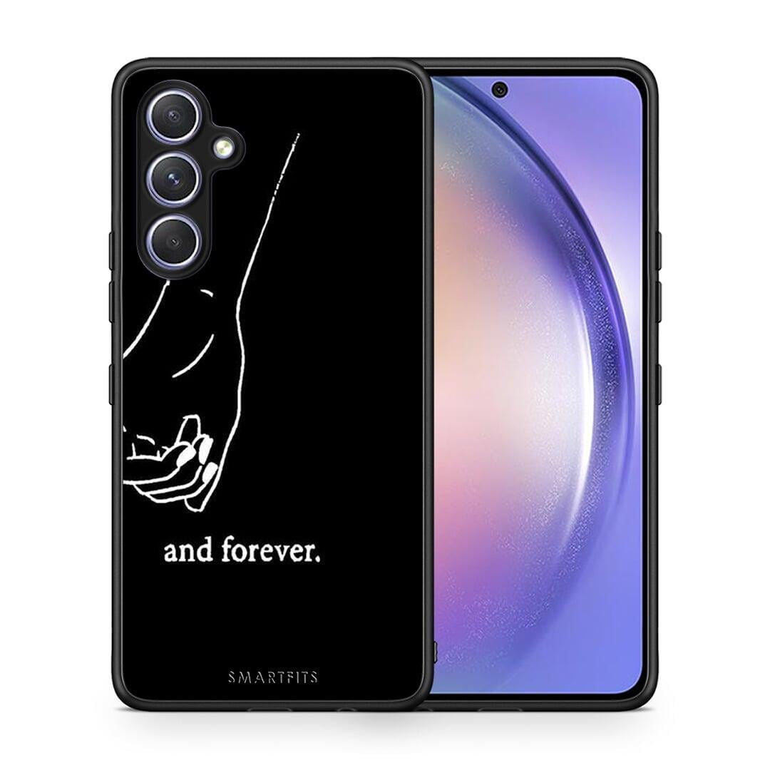 Θήκη Samsung Galaxy A54 Always & Forever 2 από τη Smartfits με σχέδιο στο πίσω μέρος και μαύρο περίβλημα | Samsung Galaxy A54 Always & Forever 2 Case with Colorful Back and Black Bezels