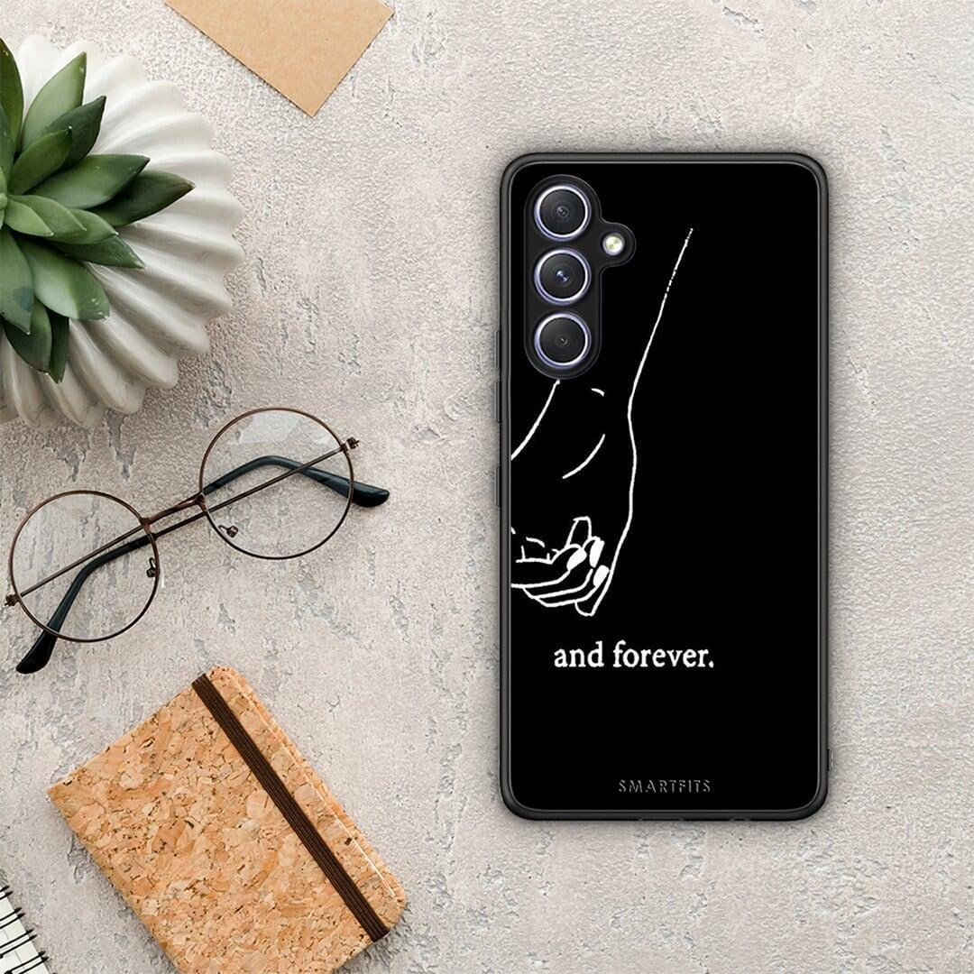 Θήκη Samsung Galaxy A54 Always & Forever 2 από τη Smartfits με σχέδιο στο πίσω μέρος και μαύρο περίβλημα | Samsung Galaxy A54 Always & Forever 2 Case with Colorful Back and Black Bezels