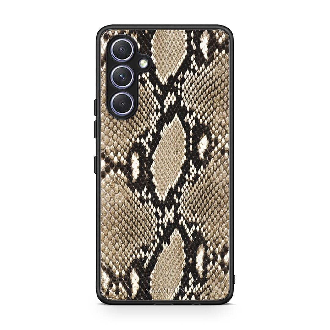 Θήκη Samsung Galaxy A54 Animal Fashion Snake από τη Smartfits με σχέδιο στο πίσω μέρος και μαύρο περίβλημα | Samsung Galaxy A54 Animal Fashion Snake Case with Colorful Back and Black Bezels