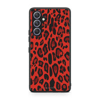 Thumbnail for Θήκη Samsung Galaxy A54 Animal Red Leopard από τη Smartfits με σχέδιο στο πίσω μέρος και μαύρο περίβλημα | Samsung Galaxy A54 Animal Red Leopard Case with Colorful Back and Black Bezels