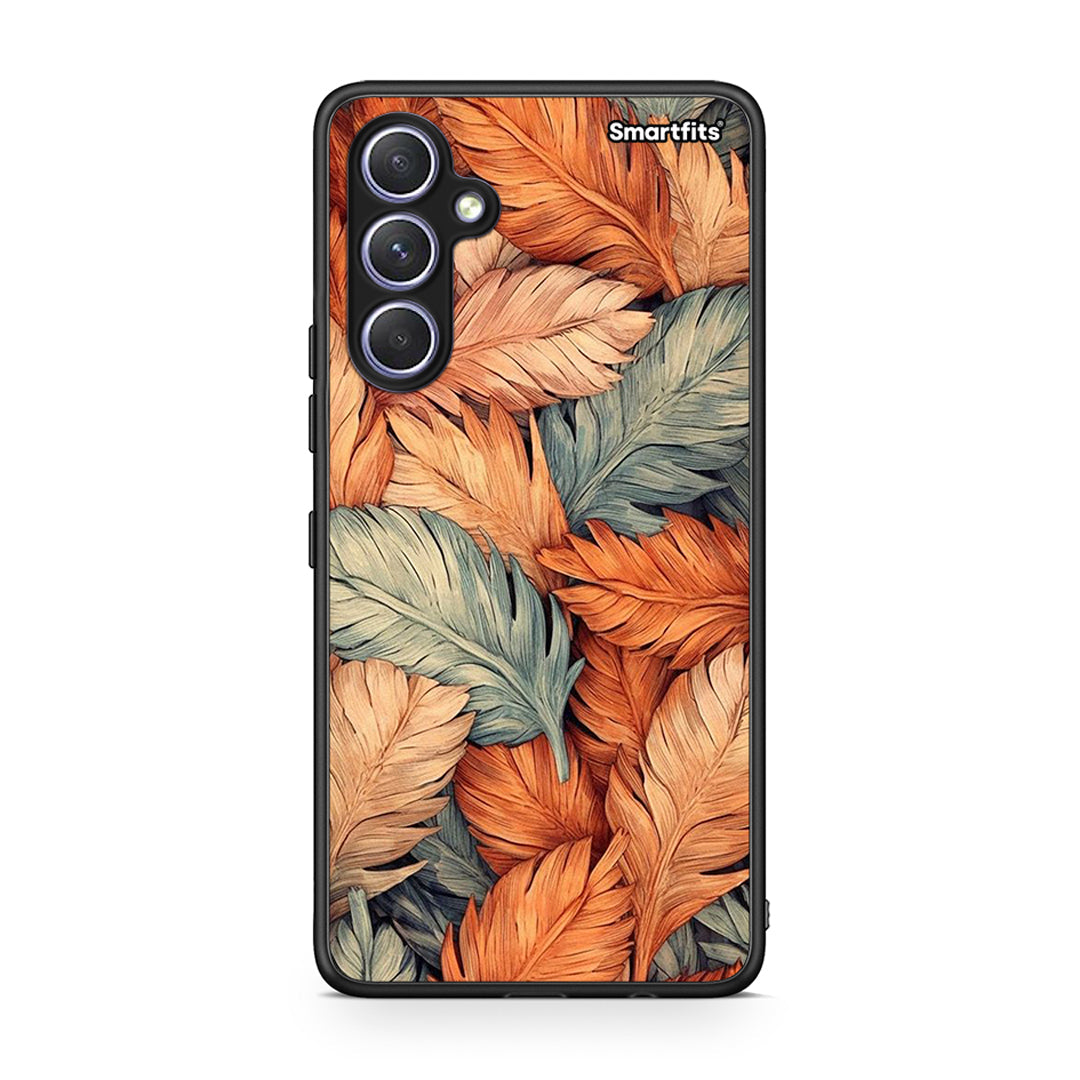 Θήκη Samsung Galaxy A54 Autumn Leaves από τη Smartfits με σχέδιο στο πίσω μέρος και μαύρο περίβλημα | Samsung Galaxy A54 Autumn Leaves Case with Colorful Back and Black Bezels